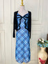 Mesh Bodycon Maxi Dress With Shrug